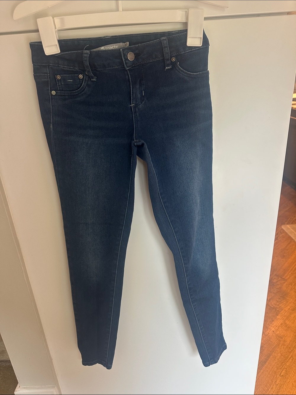 Dark Blue Girls’ Skinny Jeans - tractr